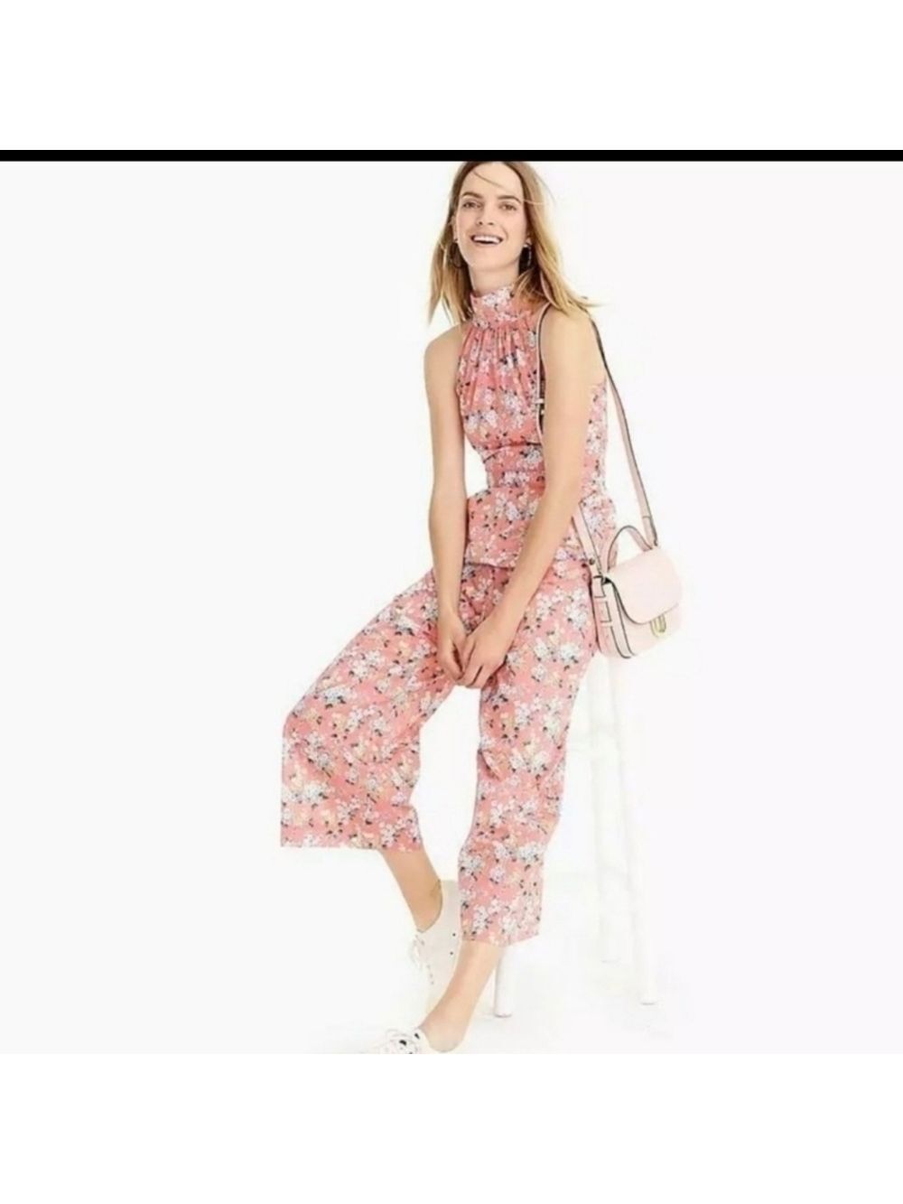 J.Crew High Neck Liberty Fabric Josephine Jumpsuit Size 14